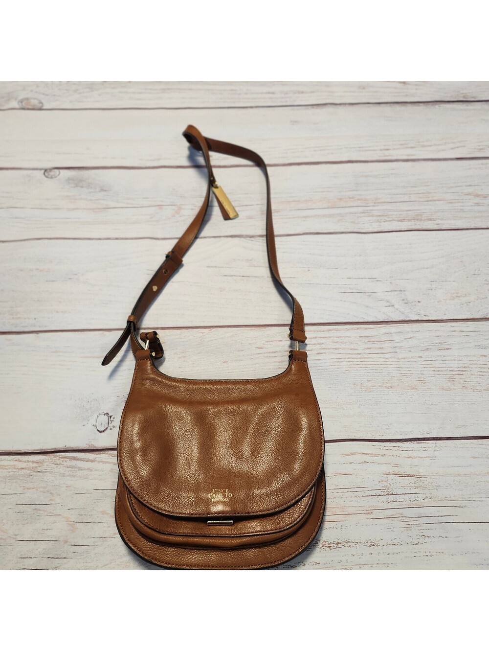 Vince Camuto Brown Leather Crossbody Bag